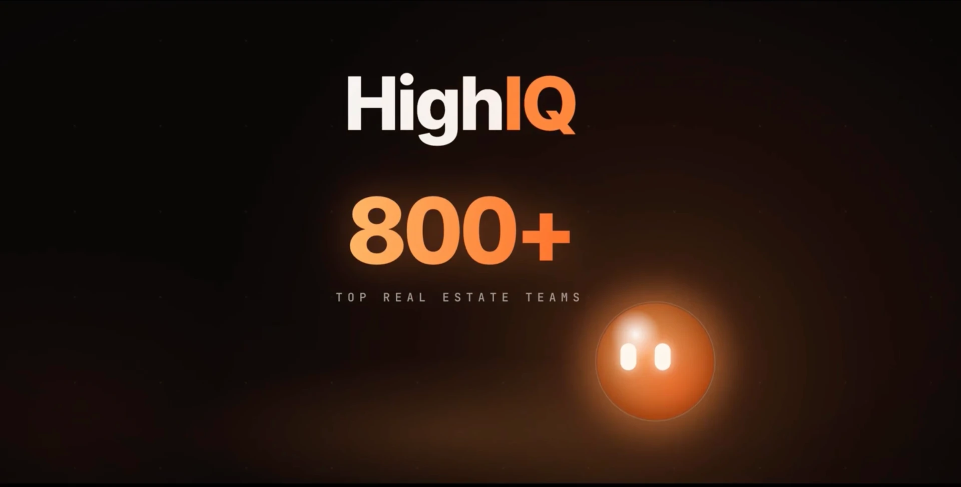 Meet Jamie — the HighIQ AI agent, shown as a glowing ember orb